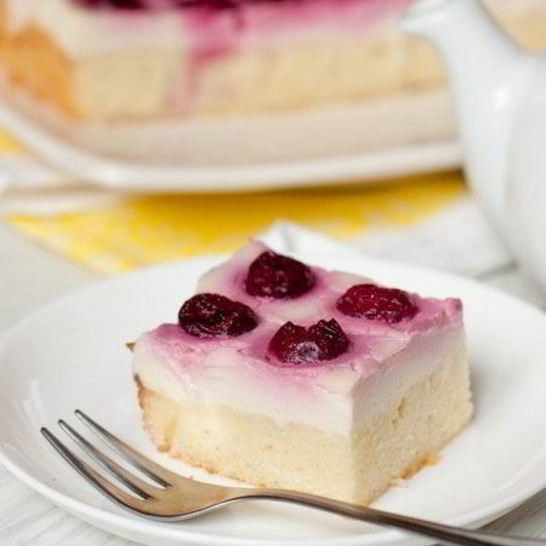 Рецепт пирога с вишней и заварным кремом