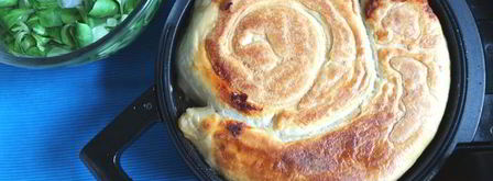 пирог-улитка с грибами и тунцом. Шаг 5