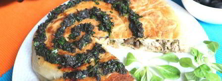 пирог-улитка с грибами и тунцом. Шаг 7