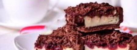 шоколадный пирог с творогом и вишней. Шаг 5