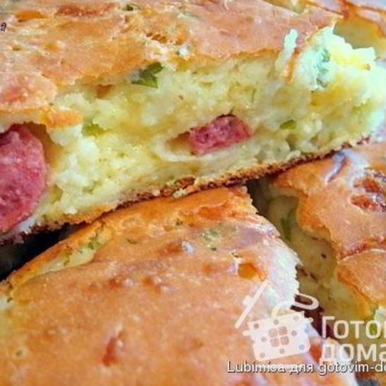 Рецепт сыроколбасного пирога