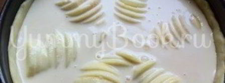 яблочный пирог с пудингом и марципаном. Шаг 9