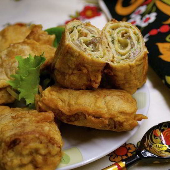 Рецепт блинчатых пирожков, панированных в тесте