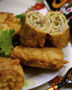 Блинчатые пирожки, панированные в тесте