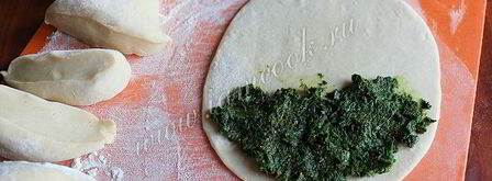 кутабы с зеленью. Шаг 5