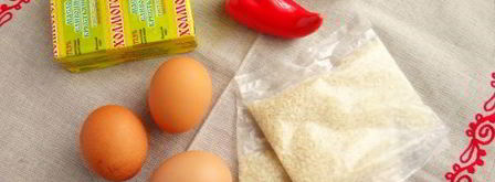 начинка для пирожков с рисом и яйцом. Шаг 2