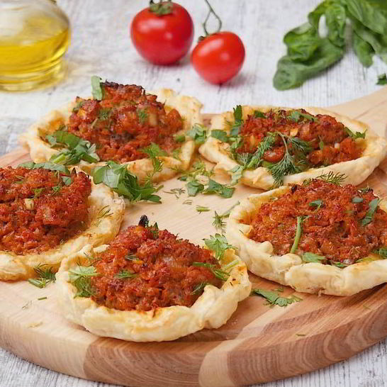 Рецепт открытых пирожков с мясом