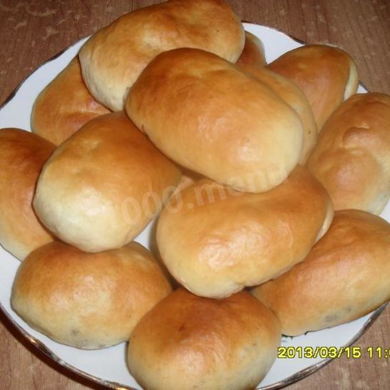 Рецепт пирожков дрожжевых с капустой в духовке