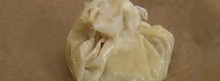 пирожки из теста фило с рисом и грибами. Шаг 10