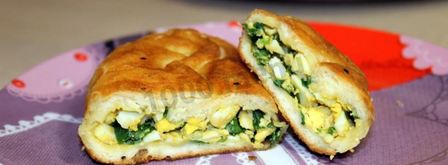 пирожки на кефире с зеленым луком и яйцом. Шаг 23