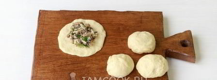 пирожки на кефире. Шаг 10