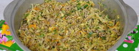 пирожки с говяжьей печенью и капустой. Шаг 13