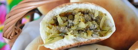 пирожки с говяжьей печенью и капустой. Шаг 17