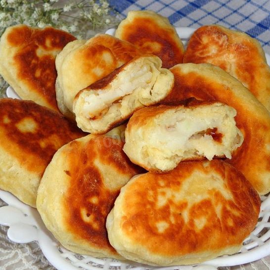 Рецепт пирожков с картошкой на кефире жареные