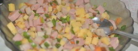 пирожки с ветчинной, сыром и зеленью. Шаг 3