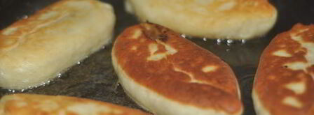 пирожки с ветчинной, сыром и зеленью. Шаг 5