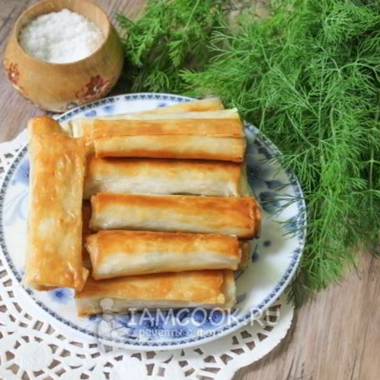 Рецепт пирожков-сигар с творогом