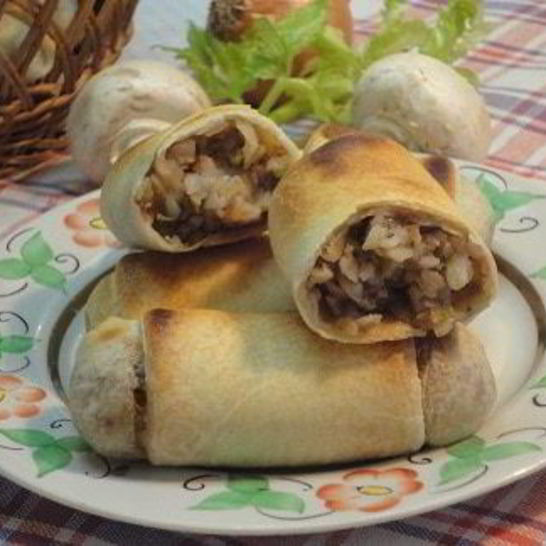 Рецепт постных пирожков с гречкой и грибами