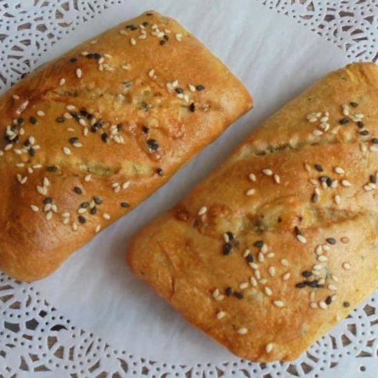 Рецепт закусочных пирожков с сыром на тесте с морской капустой