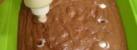 брауни с грецким орехом и сливочной начинкой. Шаг 6