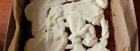 брауни со сливочным сыром и малиной. Шаг 8