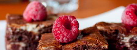 брауни со сливочным сыром и малиной. Шаг 13