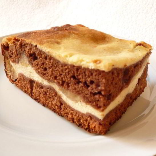 Рецепт брауни творожно-банановый