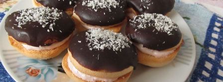 пирожное буше глазированные с малиново-ореховым кремом. Шаг 21