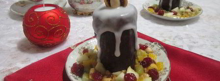 пирожное рождественские свечи с карамелизированными фруктами. Шаг 5