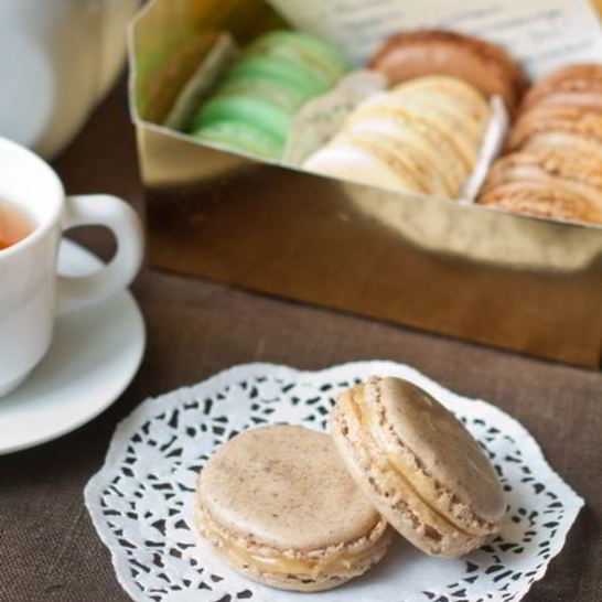 Рецепт пирожных макарон с чаем эрл грей и соленой карамелью