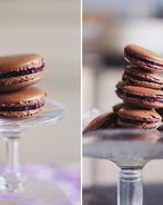 Пирожные макароны с шоколадом