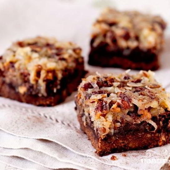 Рецепт пирожных с орехами и кокосовой стружкой