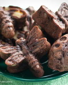 Шоколадные пирожные с бананом