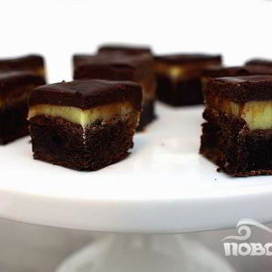 Рецепт шоколадных пирожных с мятным ликером