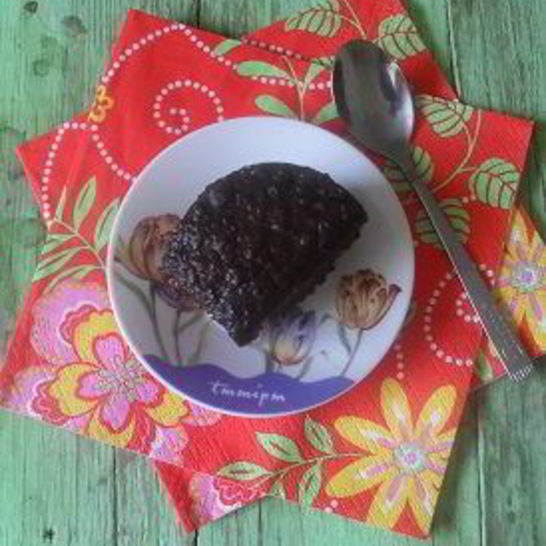 Рецепт винных брауни с грецким орехом