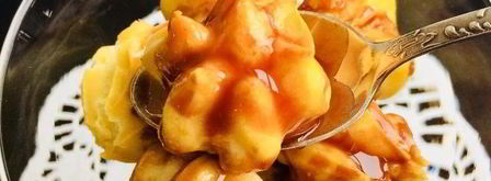 заварные пирожные с кремом и шоколадным соусом. Шаг 11