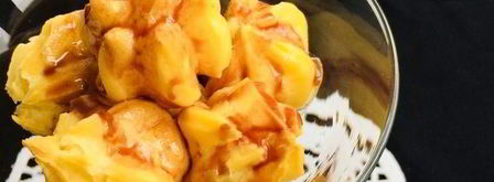 заварные пирожные с кремом и шоколадным соусом. Шаг 8