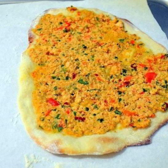 Рецепт домашнего турецкого лахмаджун пицца с фаршем