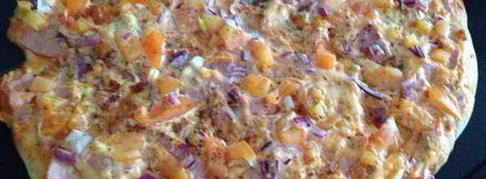 дрожжевая пицца с помидорами и курицей. Шаг 6