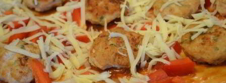 итальянская пицца с острыми куриными фрикадельками. Шаг 11