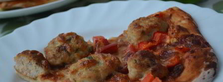 итальянская пицца с острыми куриными фрикадельками. Шаг 12