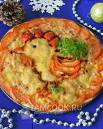 Новогодняя пицца Петушок