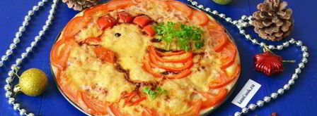 новогодняя пицца петушок. Шаг 17