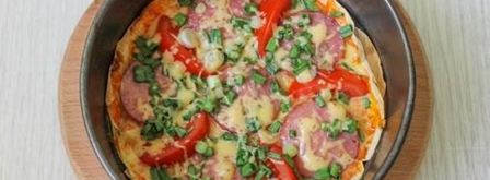 пицца из лаваша в духовке. Шаг 11