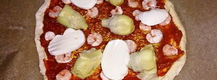 пицца посейдон с артишоками и креветками. Шаг 5