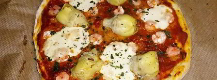 пицца посейдон с артишоками и креветками. Шаг 6