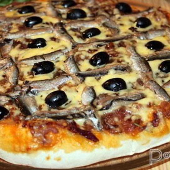 Рецепт пиццы с анчоусами