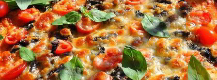 пицца с грибами и базиликом. Шаг 3