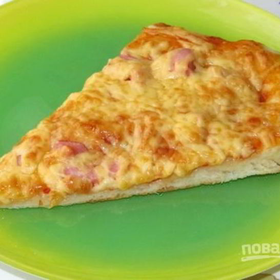 Рецепт пиццы с колбасой на дрожжевом тесте