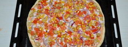 пицца с копченой курицей. Шаг 3